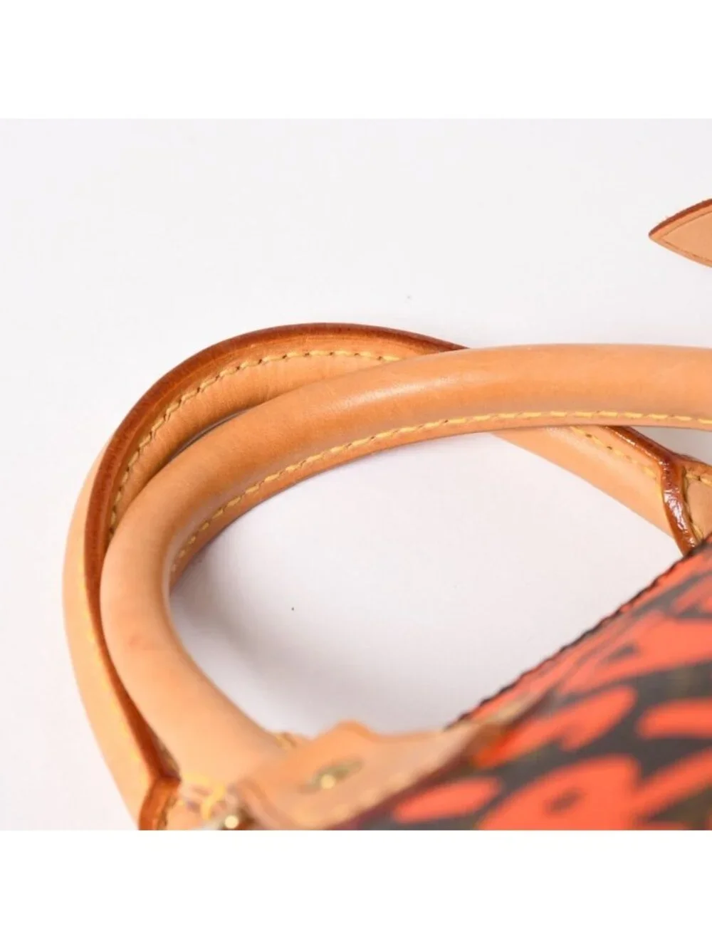 Louis Vuitton Monogram Speedy 30 Orange Handbag Graffiti Canvas
